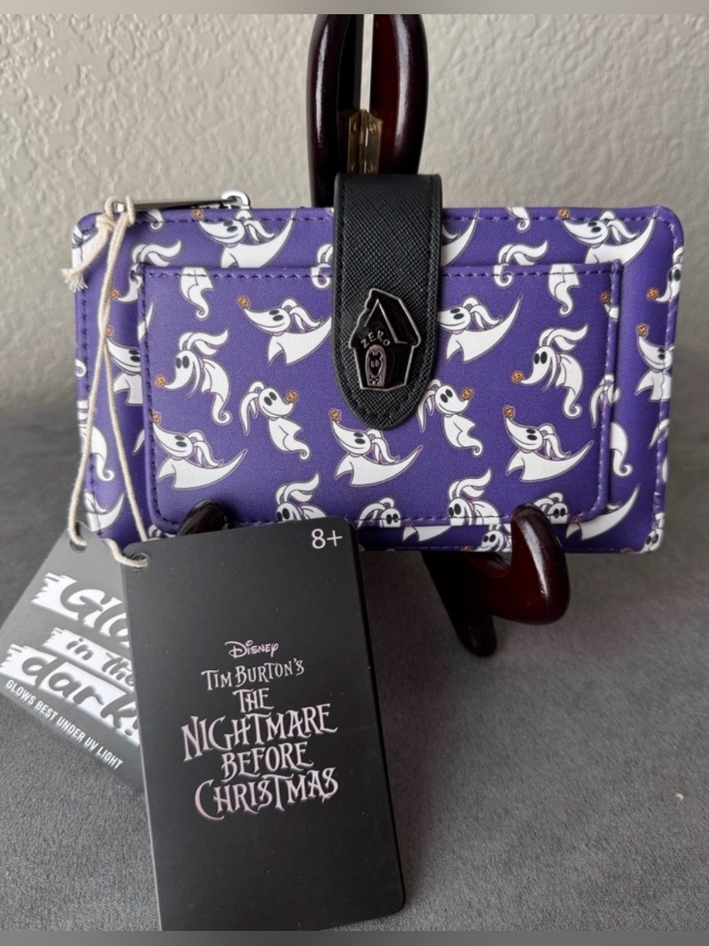 Loungefly Disney Nightmare Before Christmas Zero Glow Wallet NWT
